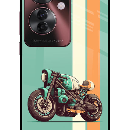 Striped Moto Drift Oppo F25 Pro 5G Glass Case