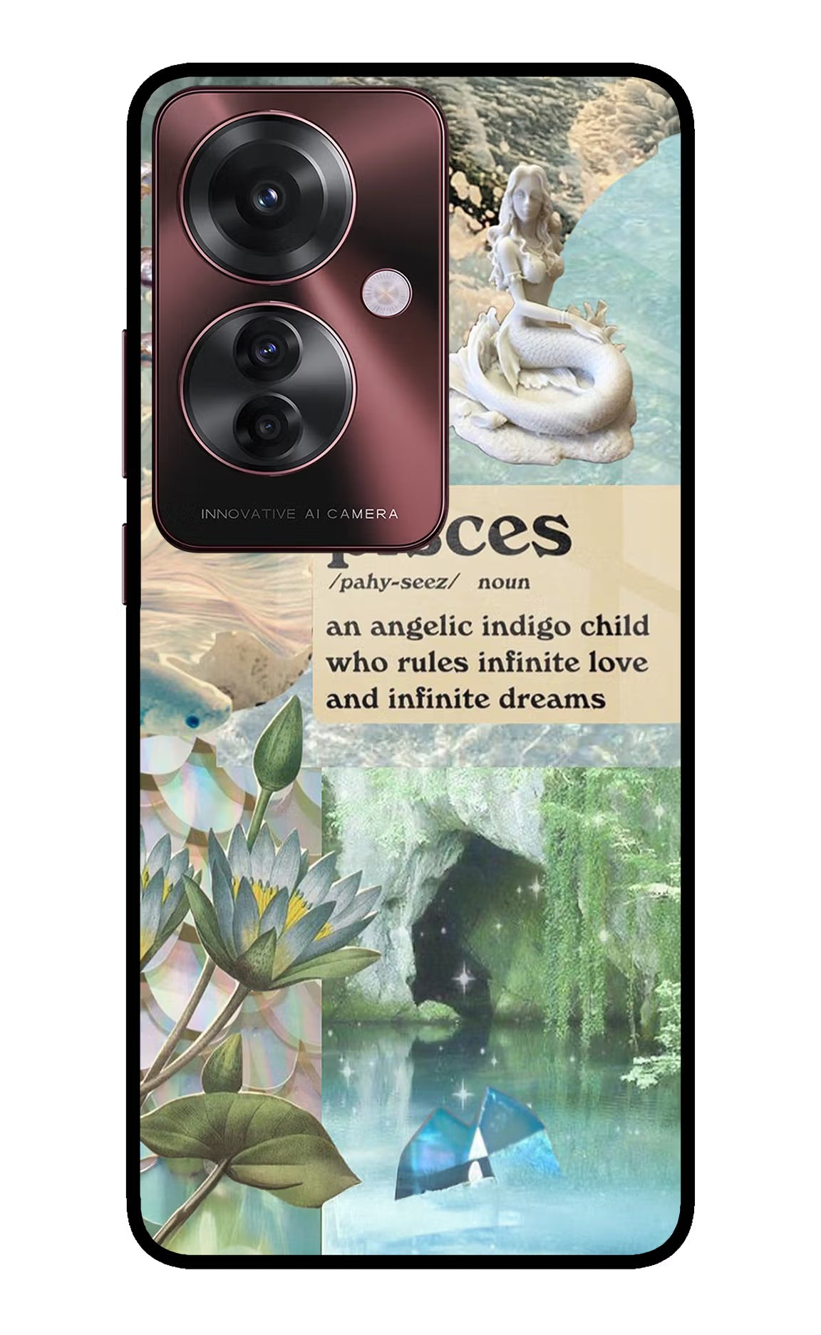 Pisces Zodiac Oppo F25 Pro 5G Glass Case Back Cover by Casekaro