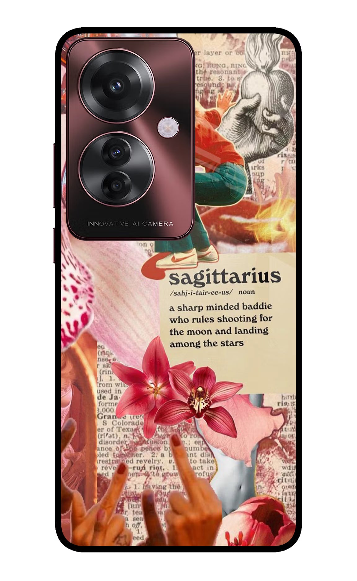Sagittarius Zodiac Oppo F25 Pro 5G Glass Case Back Cover by Casekaro