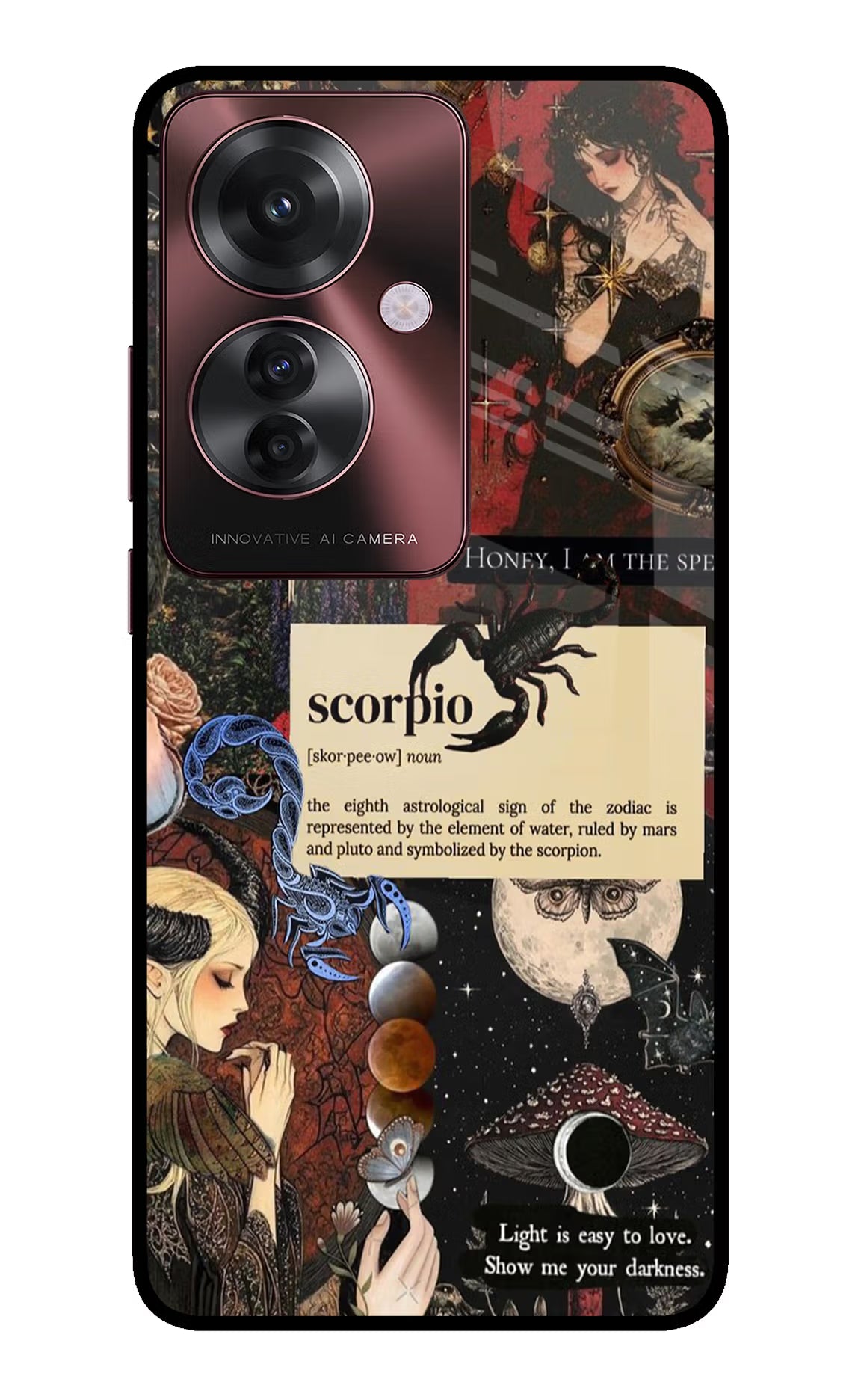 Scorpio Zodiac Oppo F25 Pro 5G Glass Case Back Cover by Casekaro