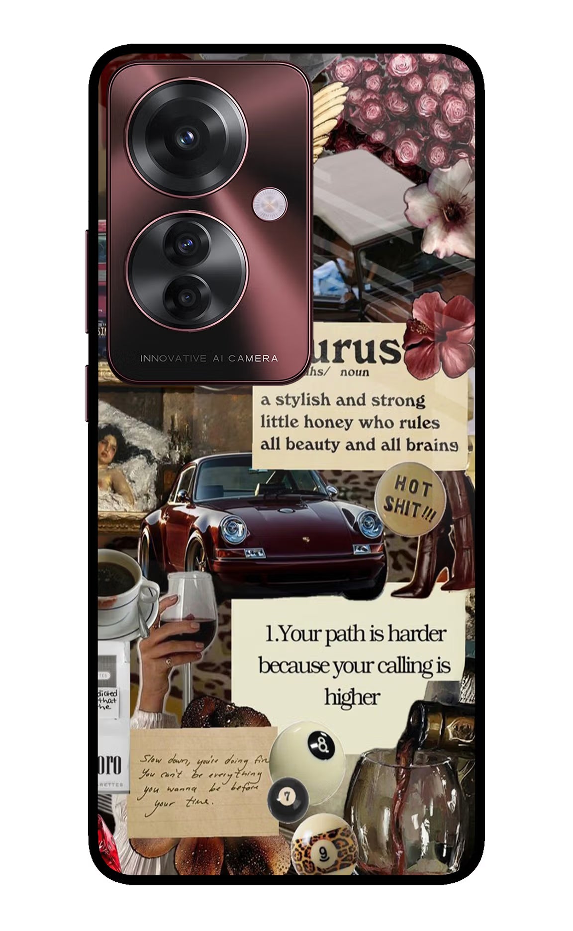 Taurus Zodiac Oppo F25 Pro 5G Glass Case Back Cover by Casekaro