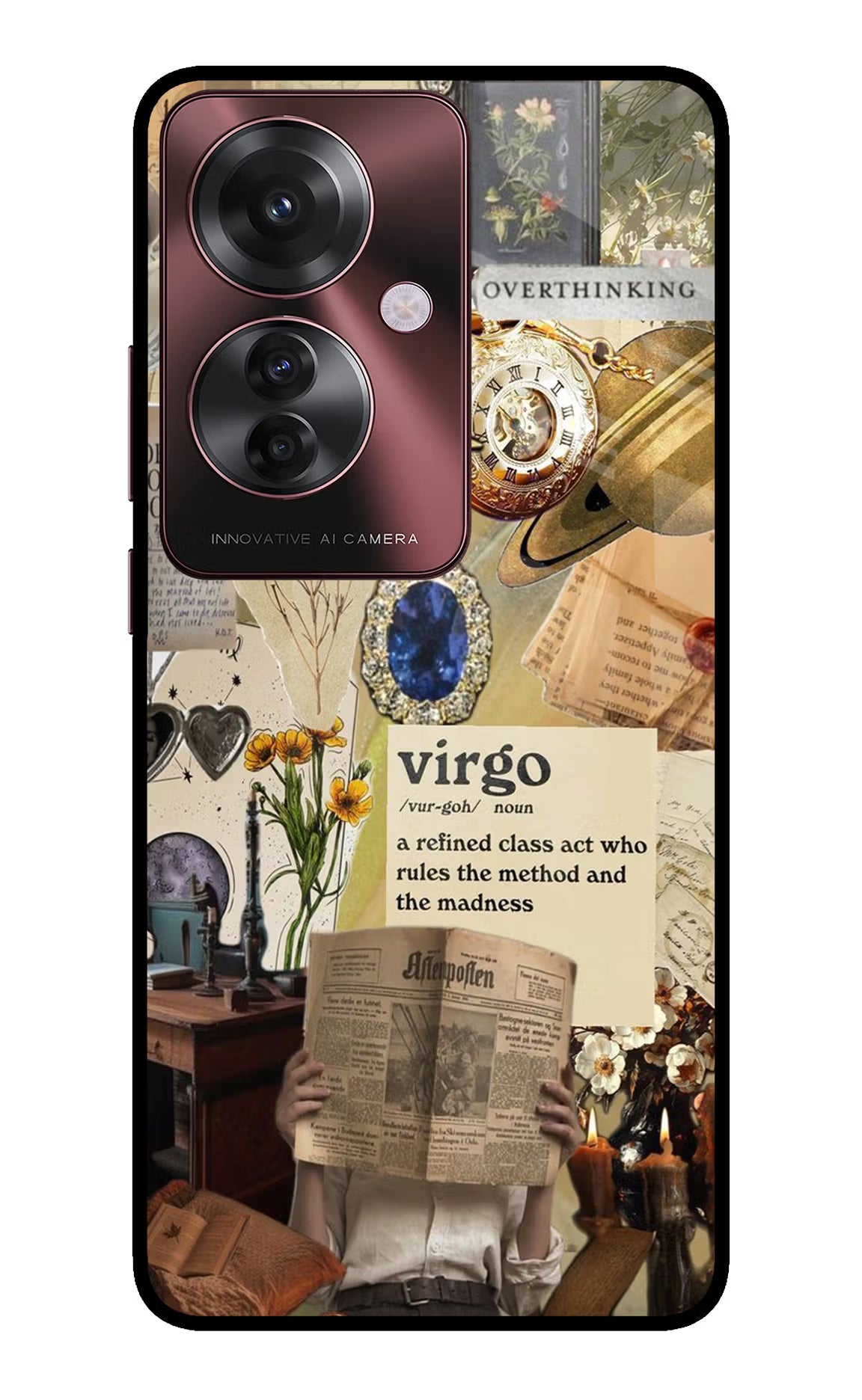Virgo Zodiac Oppo F25 Pro 5G Glass Case Back Cover by Casekaro