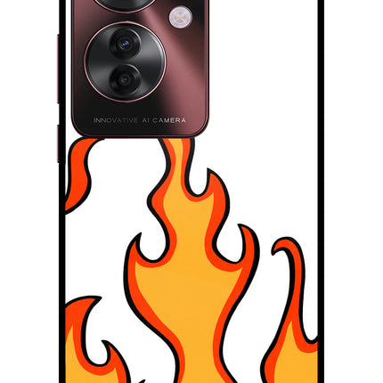 Fired Up – White Oppo F25 Pro 5G Glass Case