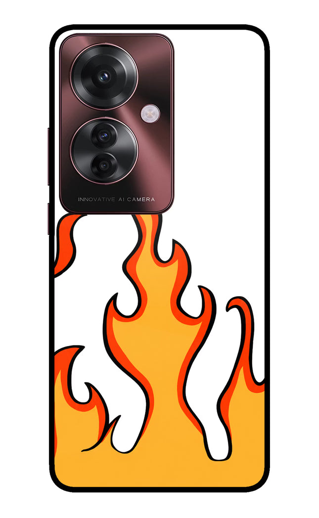 Fired Up – White Oppo F25 Pro 5G Glass Case