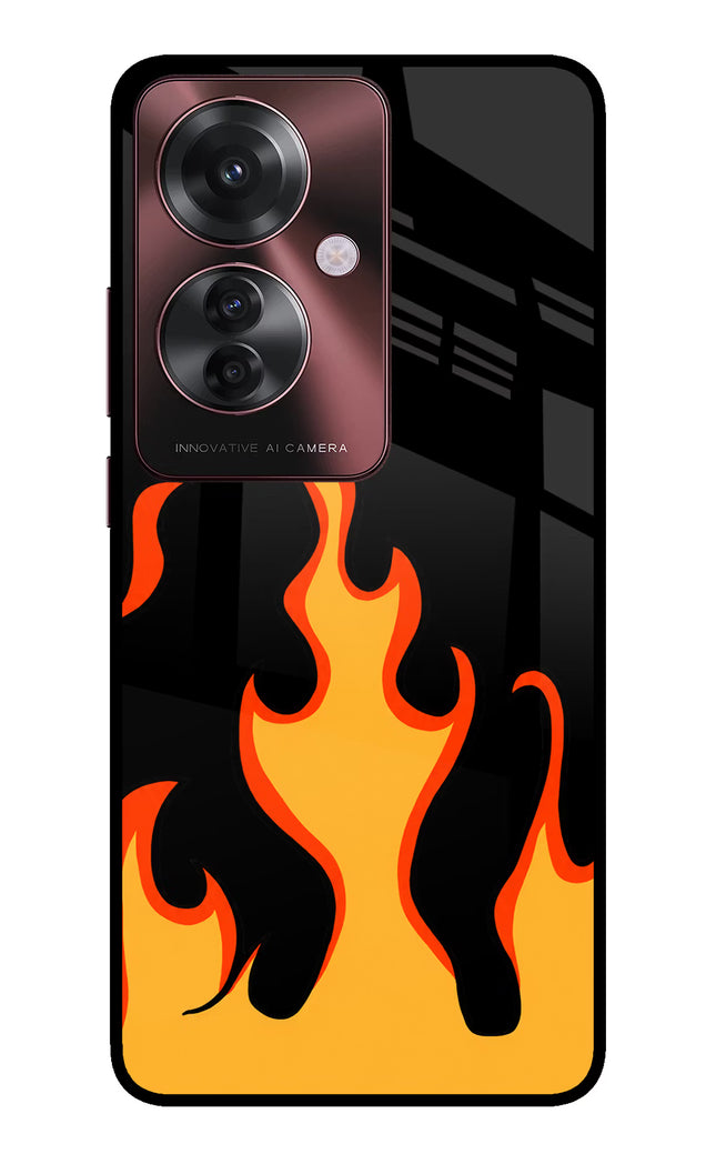 Fired Up – Black Oppo F25 Pro 5G Glass Case