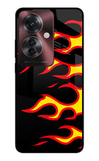 Side Sweep Flames Oppo F25 Pro 5G Glass Case