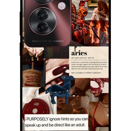 Zodiac Aries Oppo F25 Pro 5G Glass Case