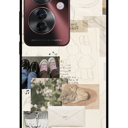 Soft Aesthetic Oppo F25 Pro 5G Glass Case