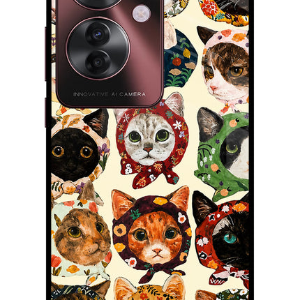 Cool Cat Oppo F25 Pro 5G Glass Case