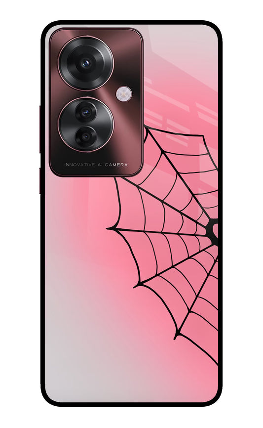 Pink Web Oppo F25 Pro 5G Glass Case