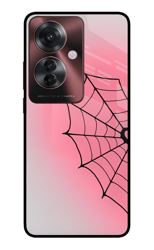 Pink Web Oppo F25 Pro 5G Glass Case