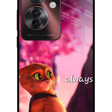 Always Cat Oppo F25 Pro 5G Glass Case