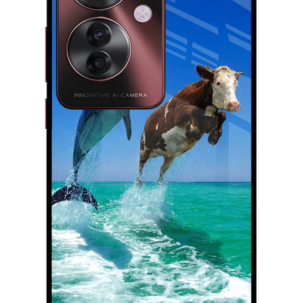 Dolphin vs Cow Oppo F25 Pro 5G Glass Case