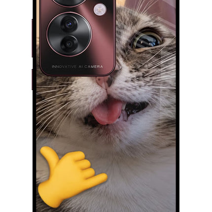 Silly Cat Call Oppo F25 Pro 5G Glass Case