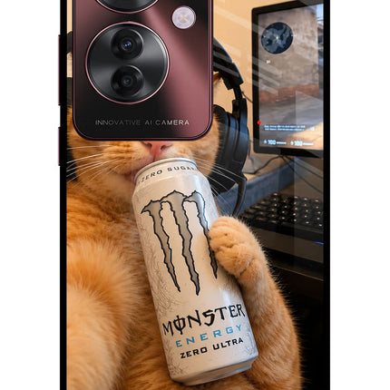 Gamer Cat Energy Oppo F25 Pro 5G Glass Case