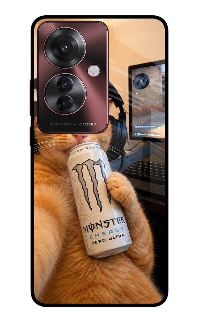 Gamer Cat Energy Oppo F25 Pro 5G Glass Case