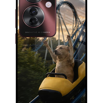 Rollercoaster Dog Oppo F25 Pro 5G Glass Case