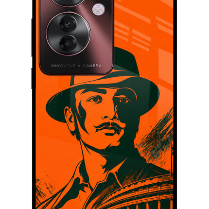 Bhagat Singh Legacy Oppo F25 Pro 5G Glass Case Back Cover by Casekaro