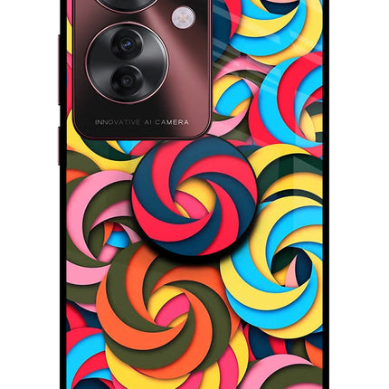 Spiral Pattern Oppo F25 Pro 5G Pop Case by Casekaro