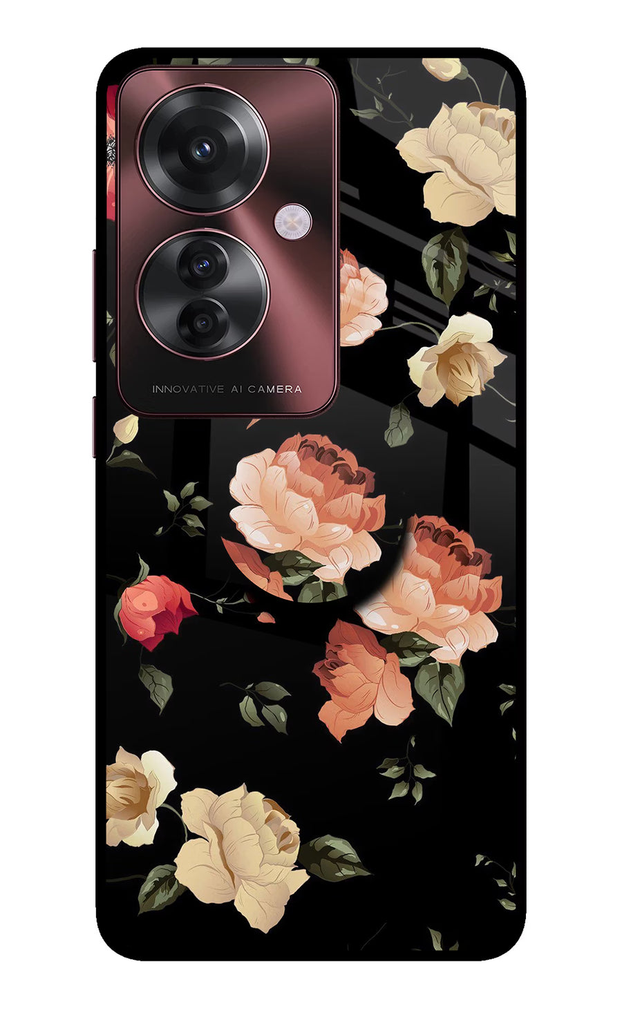 Flowers Oppo F25 Pro 5G Pop Case, Glass case