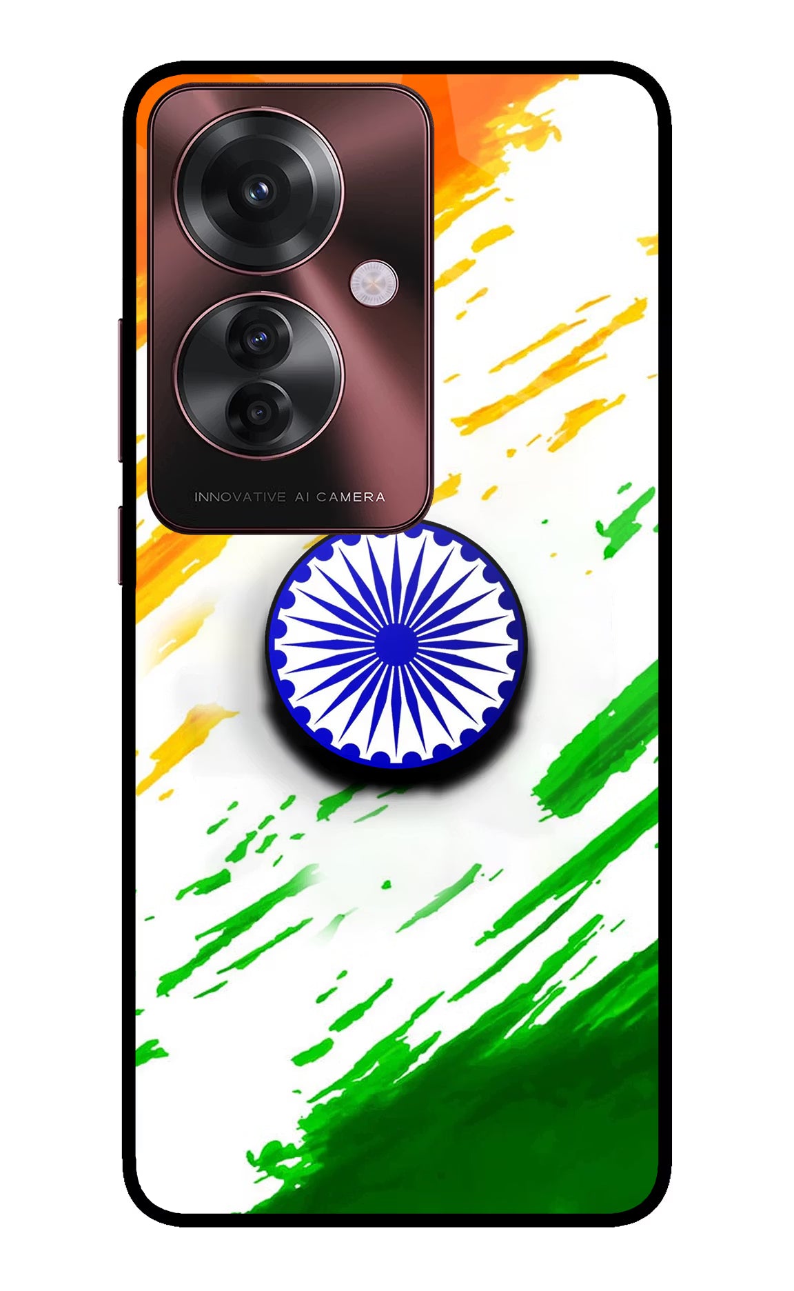 Indian Flag Ashoka Chakra Oppo F25 Pro 5G Pop Case by Casekaro