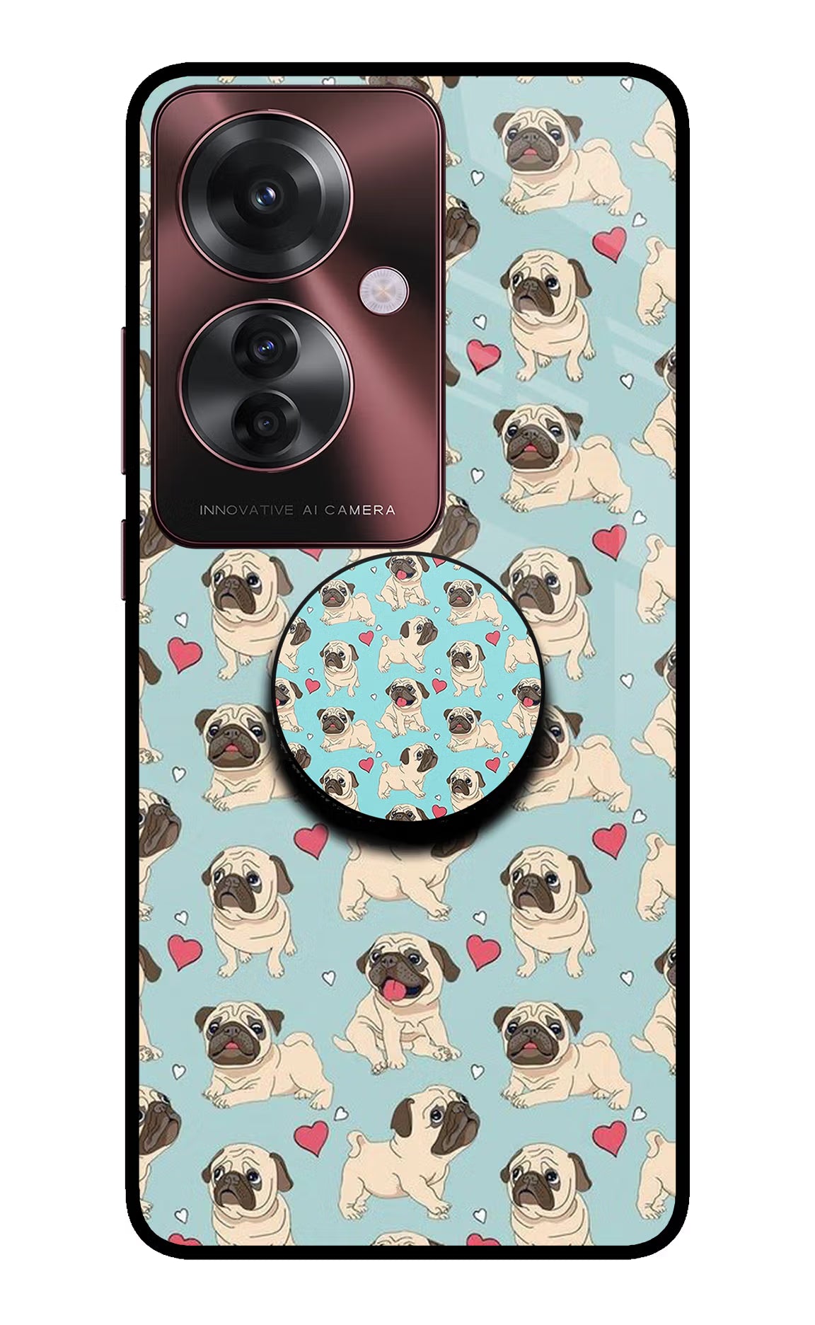 Pug Dog Oppo F25 Pro 5G Pop Case by Casekaro