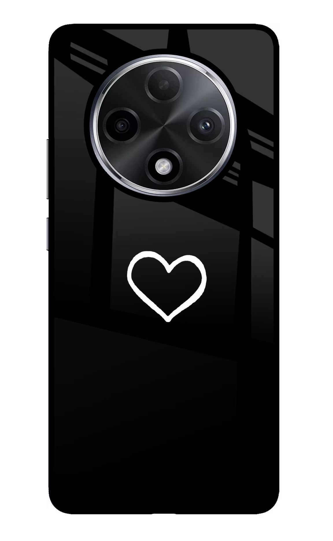 Heart Oppo F27 Pro Plus Glass Case Back Cover by Casekaro
