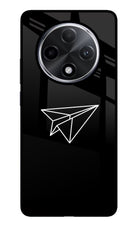 Paper Plane White Oppo F27 Pro Plus Glass Case