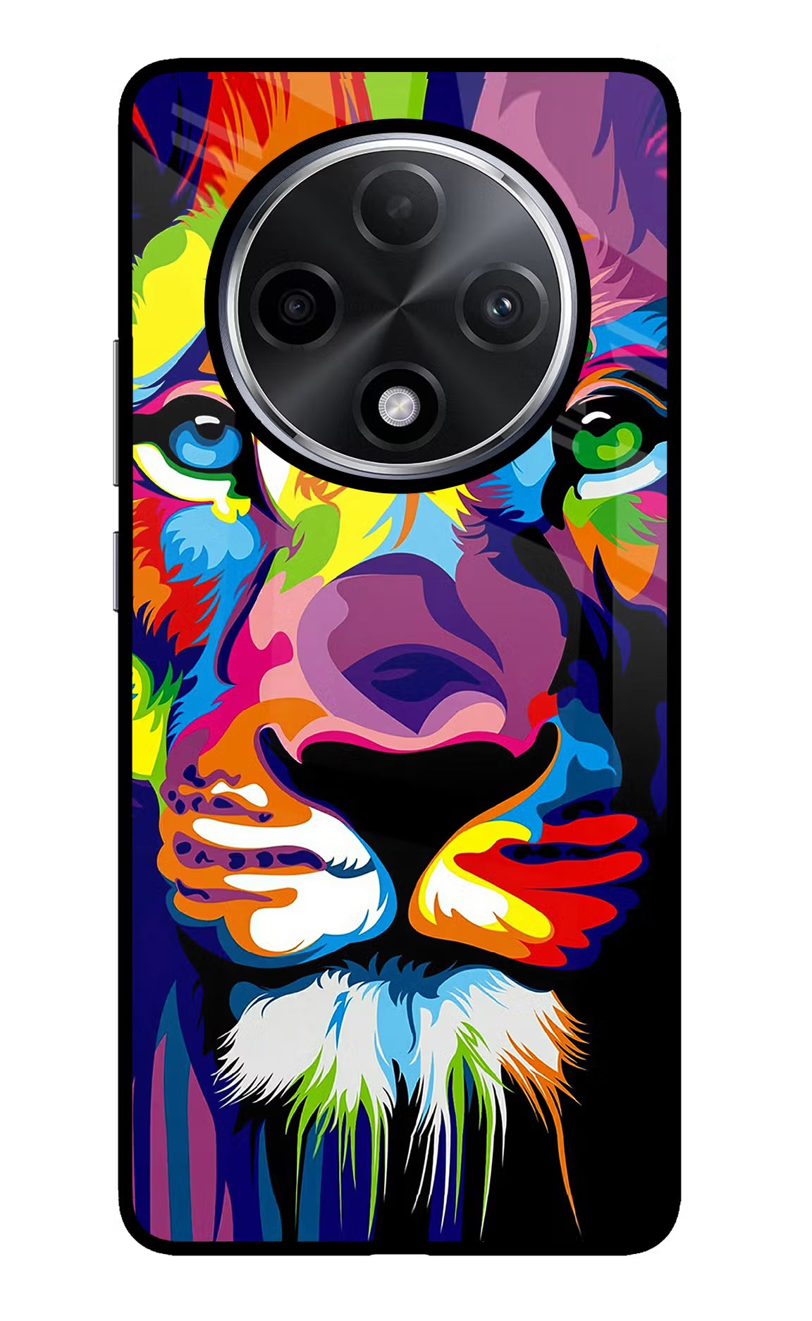 Lion Oppo F27 Pro Plus Glass Case Back Cover by Casekaro