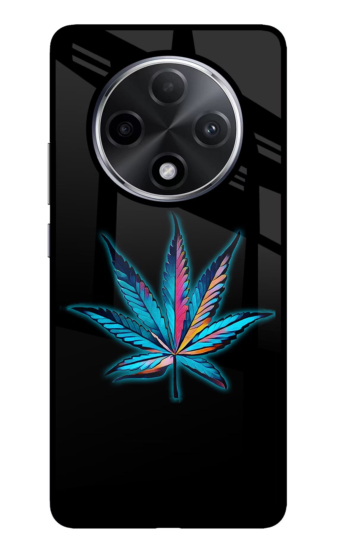 Weed Oppo F27 Pro Plus Glass Case Back Cover by Casekaro