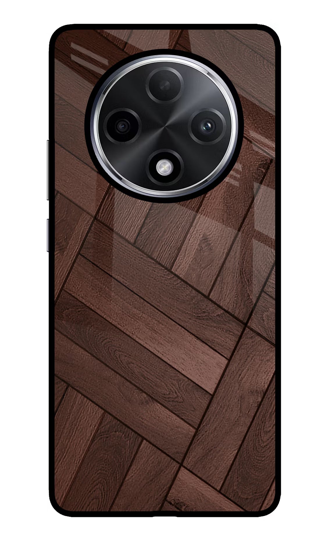 Wooden Texture Design Oppo F27 Pro Plus Glass Case Back Cover by Casekaro