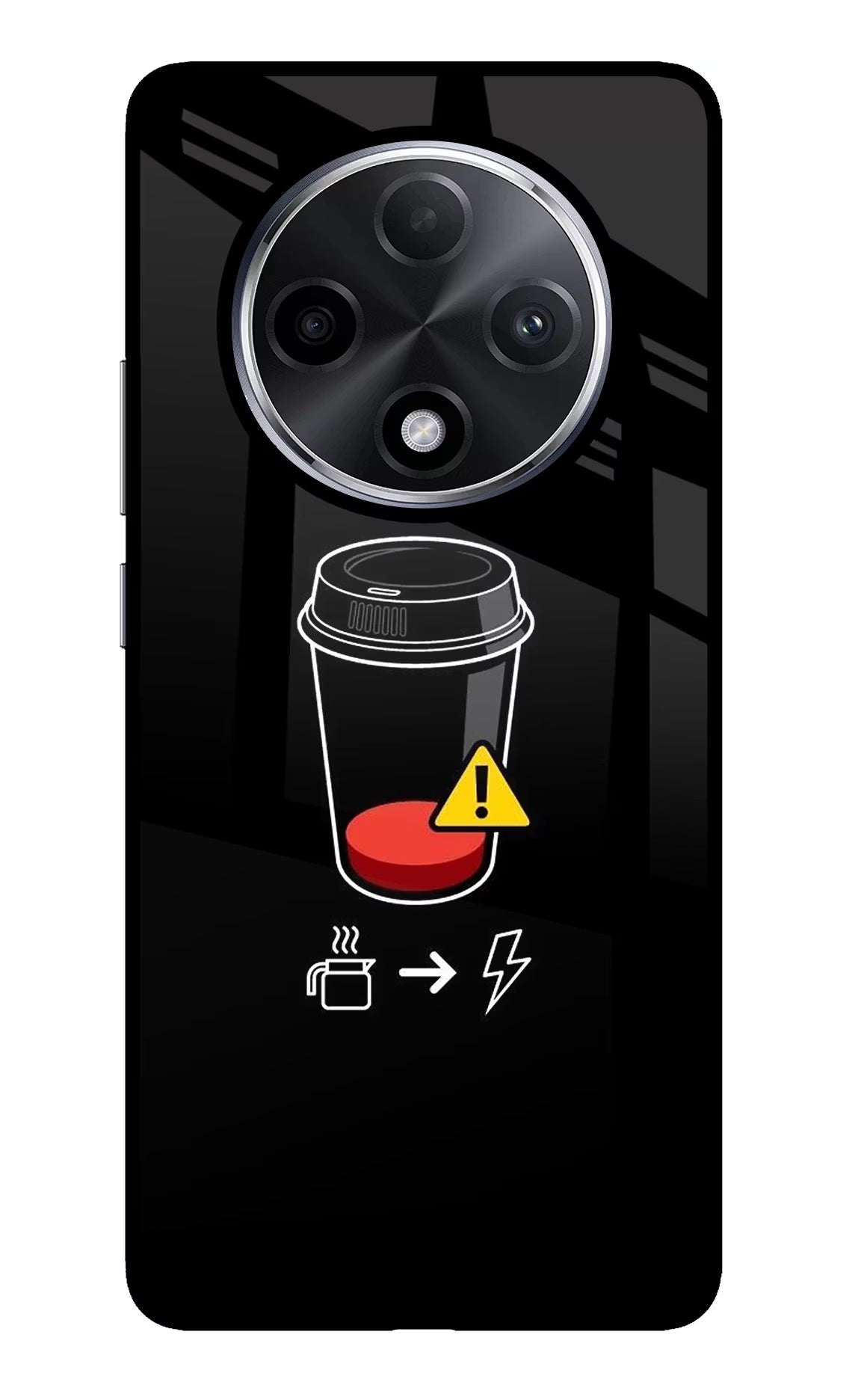 Coffee Oppo F27 Pro Plus Glass Case Back Cover by Casekaro