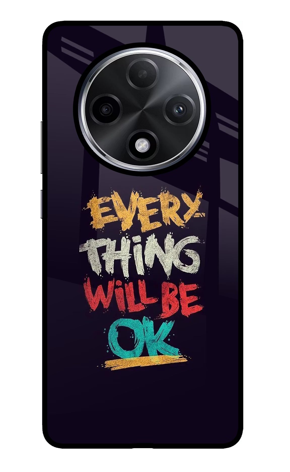 Everything Will Be Ok Oppo F27 Pro Plus Glass Case Back Cover by Casekaro