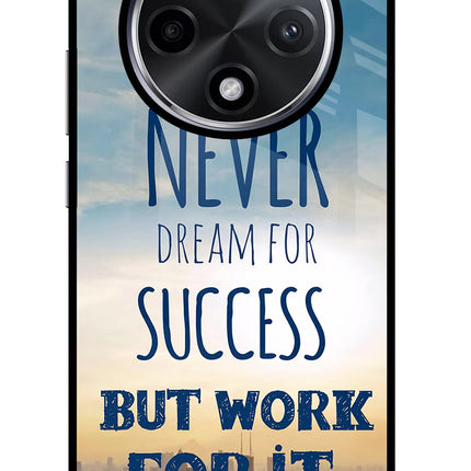 Never Dream For Success But Work For It Oppo F27 Pro Plus Glass Case
