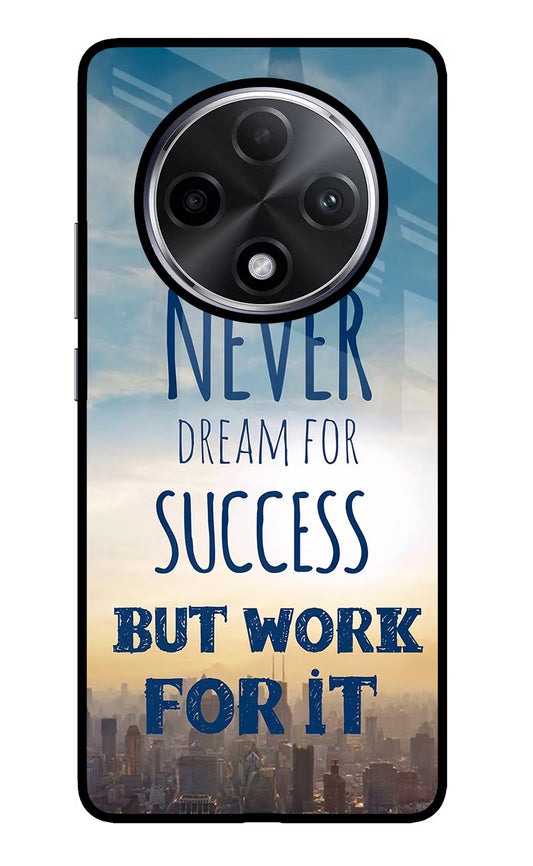 Never Dream For Success But Work For It Oppo F27 Pro Plus Glass Case
