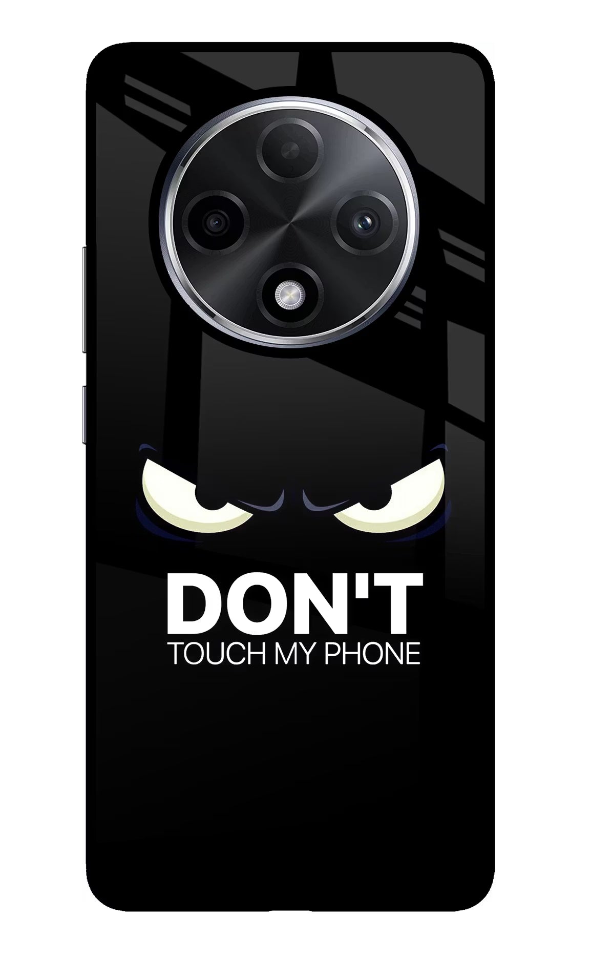 Don'T Touch My Phone Oppo F27 Pro Plus Glass Case Back Cover by Casekaro