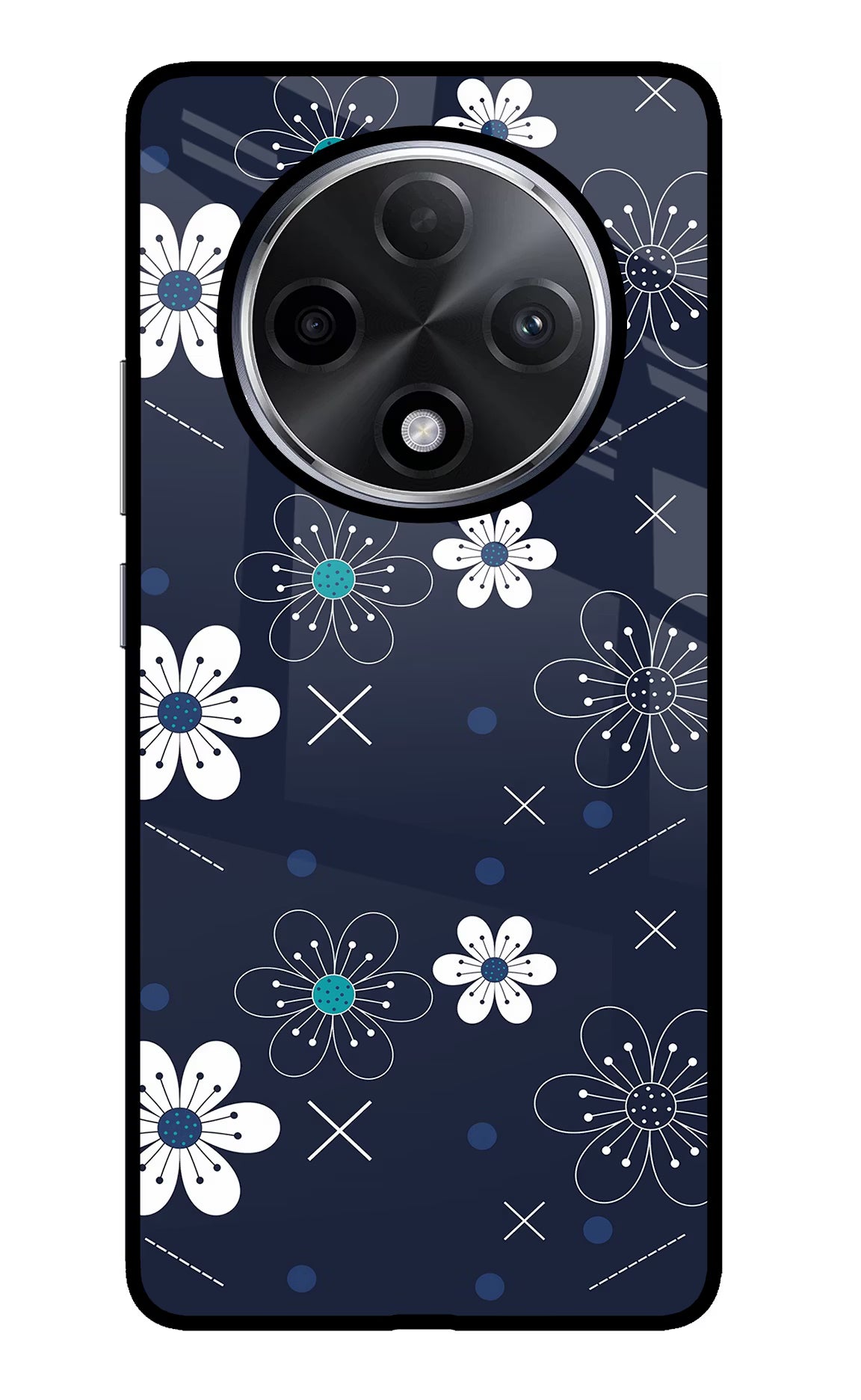 Flowers Oppo F27 Pro Plus Glass Case Back Cover by Casekaro