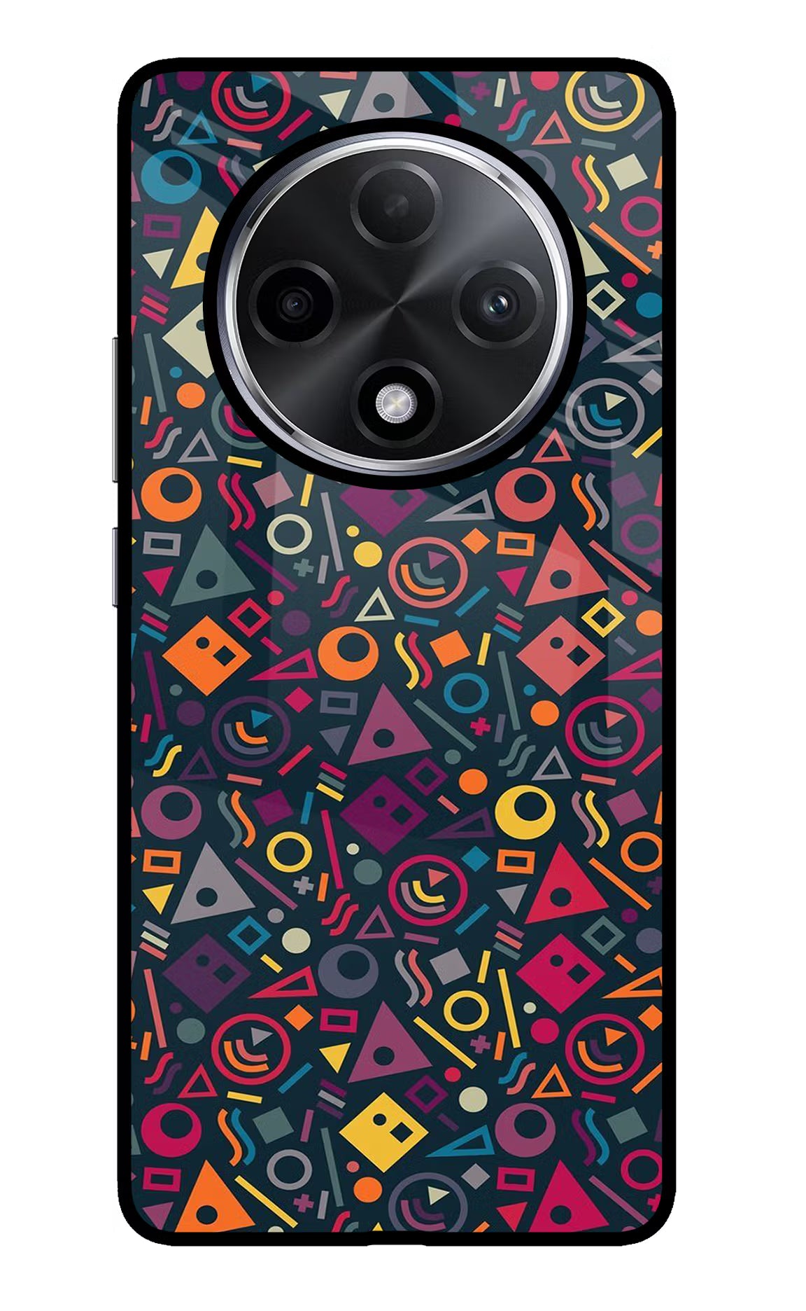 Geometric Abstract Oppo F27 Pro Plus Glass Case Back Cover by Casekaro