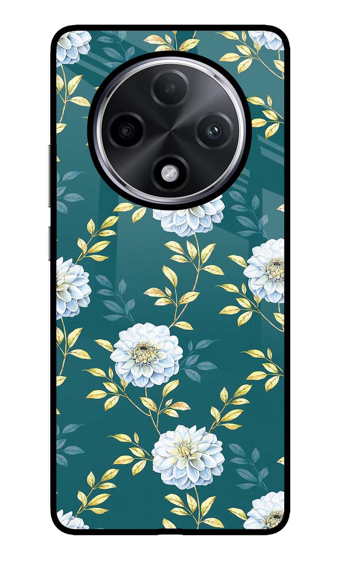 Flowers Oppo F27 Pro Plus Glass Case Back Cover by Casekaro