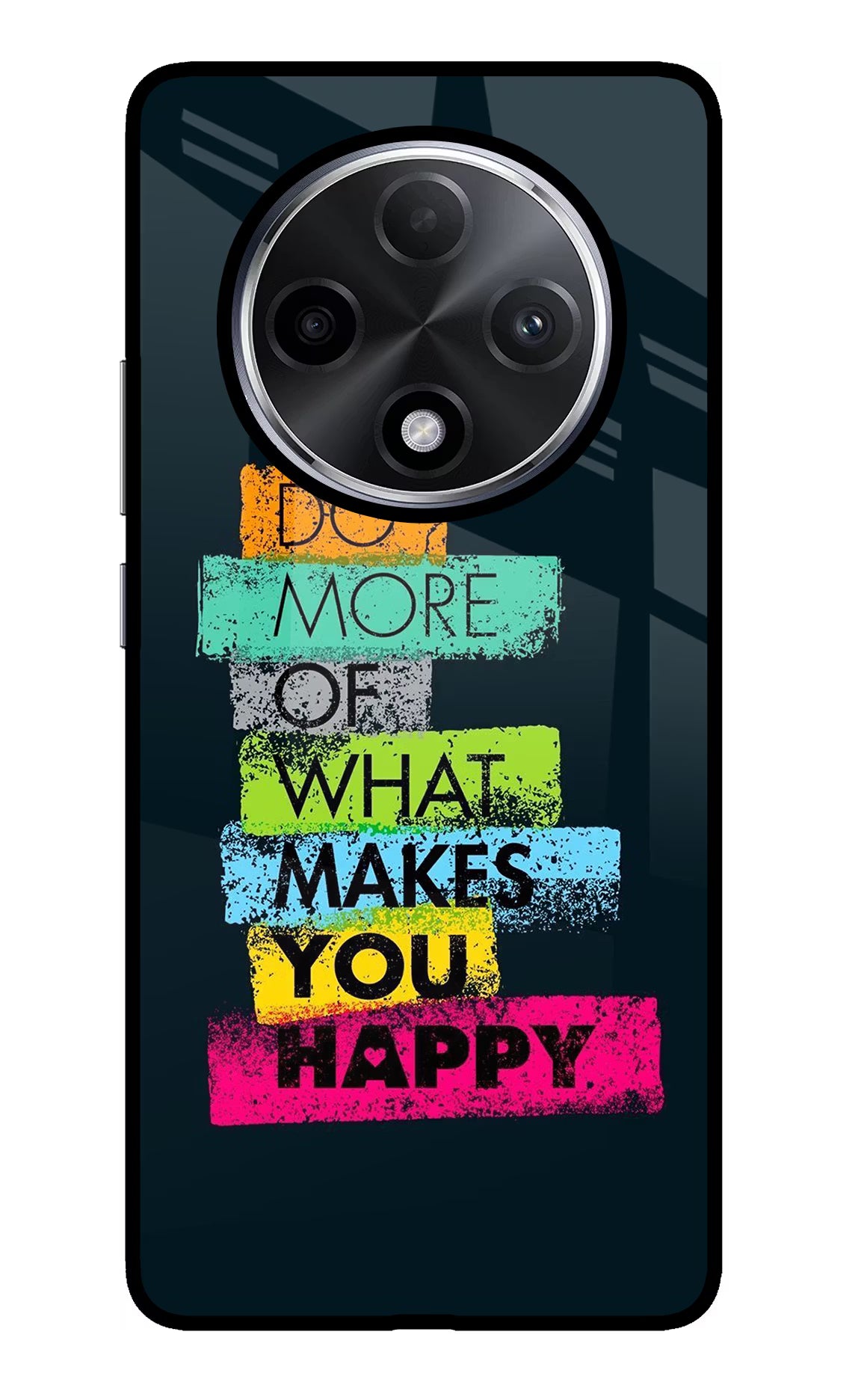 Do More Of What Makes You Happy Oppo F27 Pro Plus Glass Case Back Cover by Casekaro