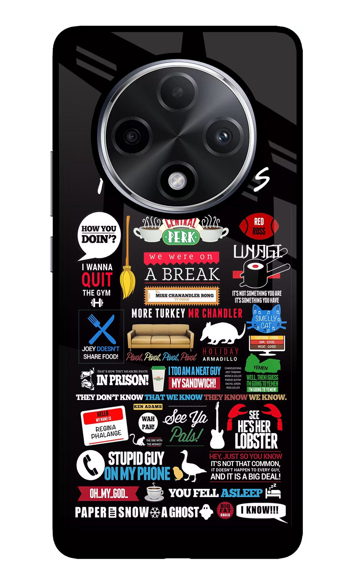 FRIENDS Oppo F27 Pro Plus Glass Case Back Cover by Casekaro
