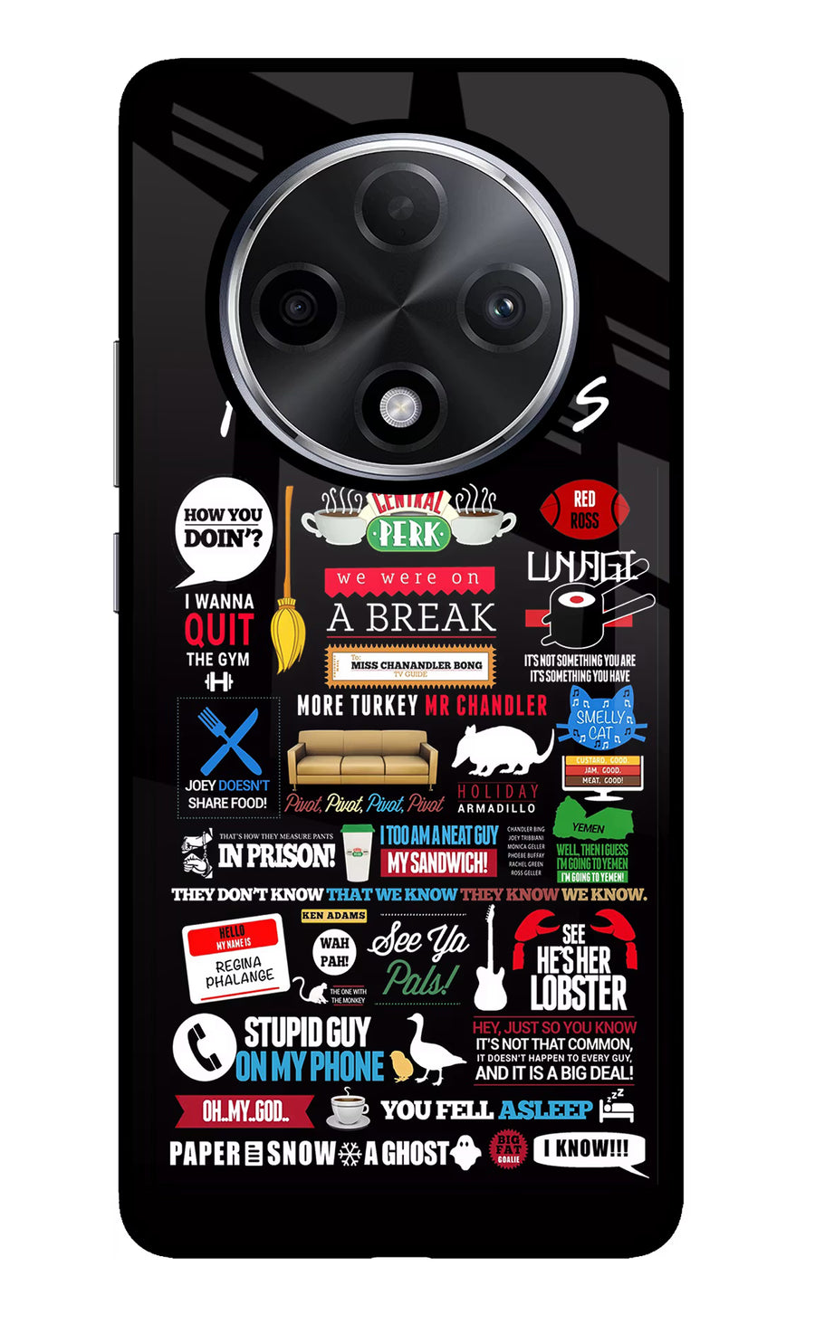 FRIENDS Oppo F27 Pro Plus Back Cover, Glass case