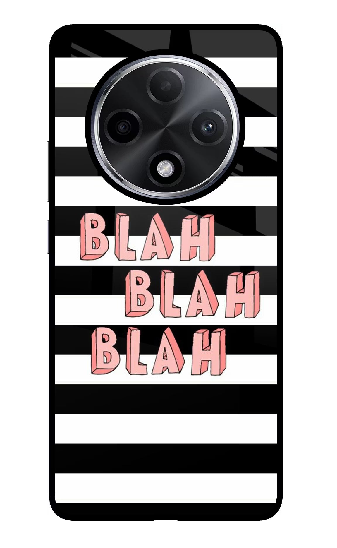 Blah Blah Blah Oppo F27 Pro Plus Glass Case Back Cover by Casekaro
