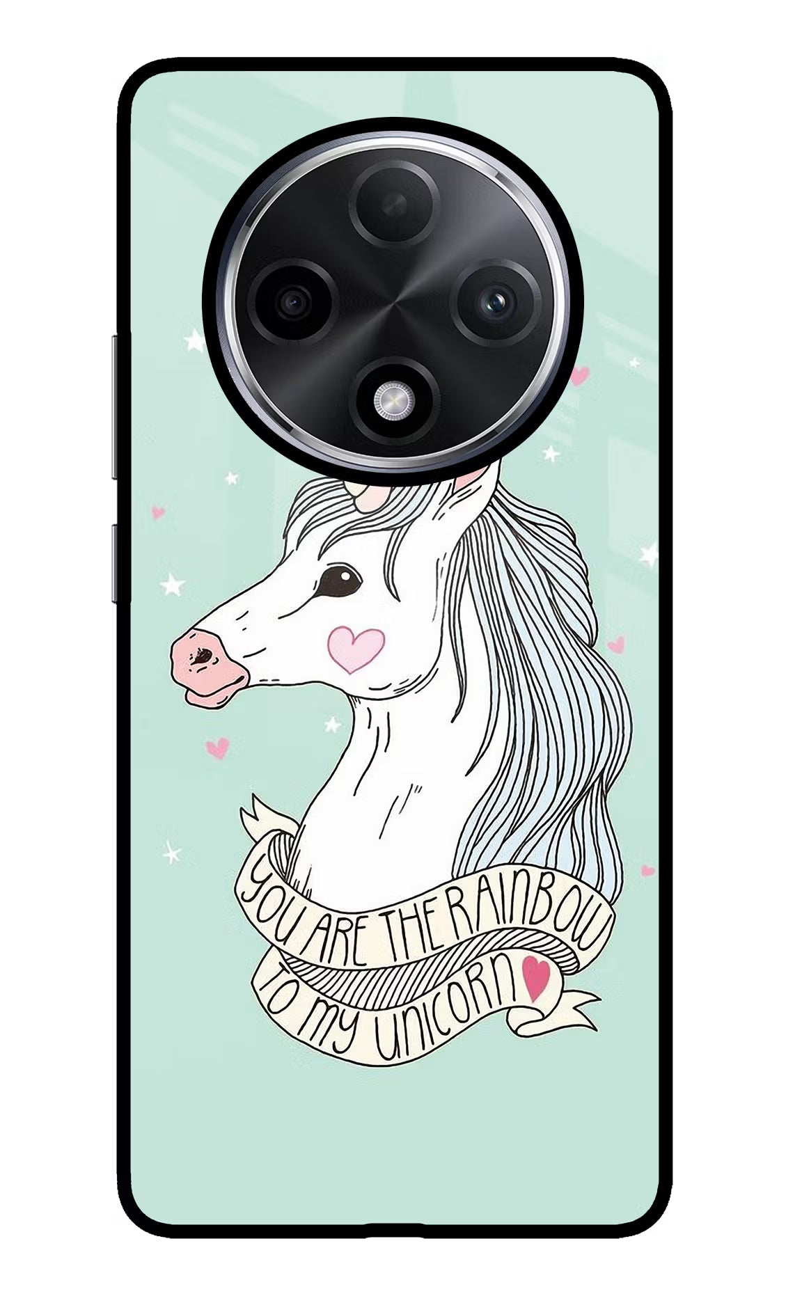 Unicorn Wallpaper Oppo F27 Pro Plus Glass Case Back Cover by Casekaro