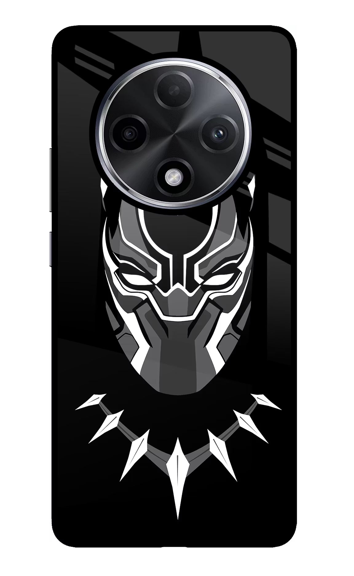 Black Panther Oppo F27 Pro Plus Glass Case Back Cover by Casekaro