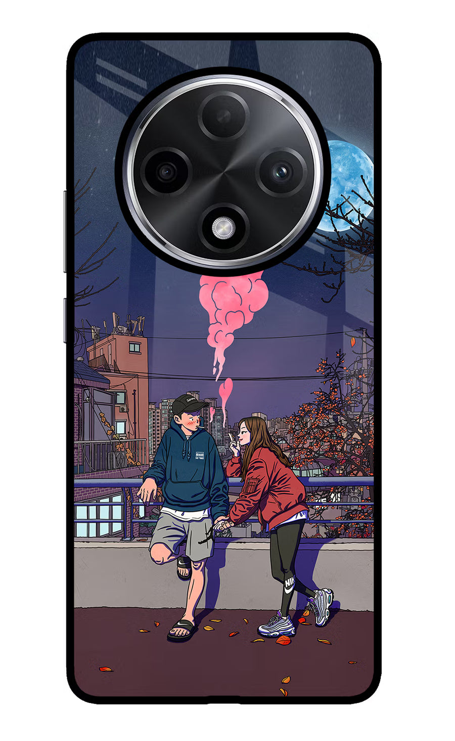 Chilling Couple Oppo F27 Pro Plus Back Cover, Glass case