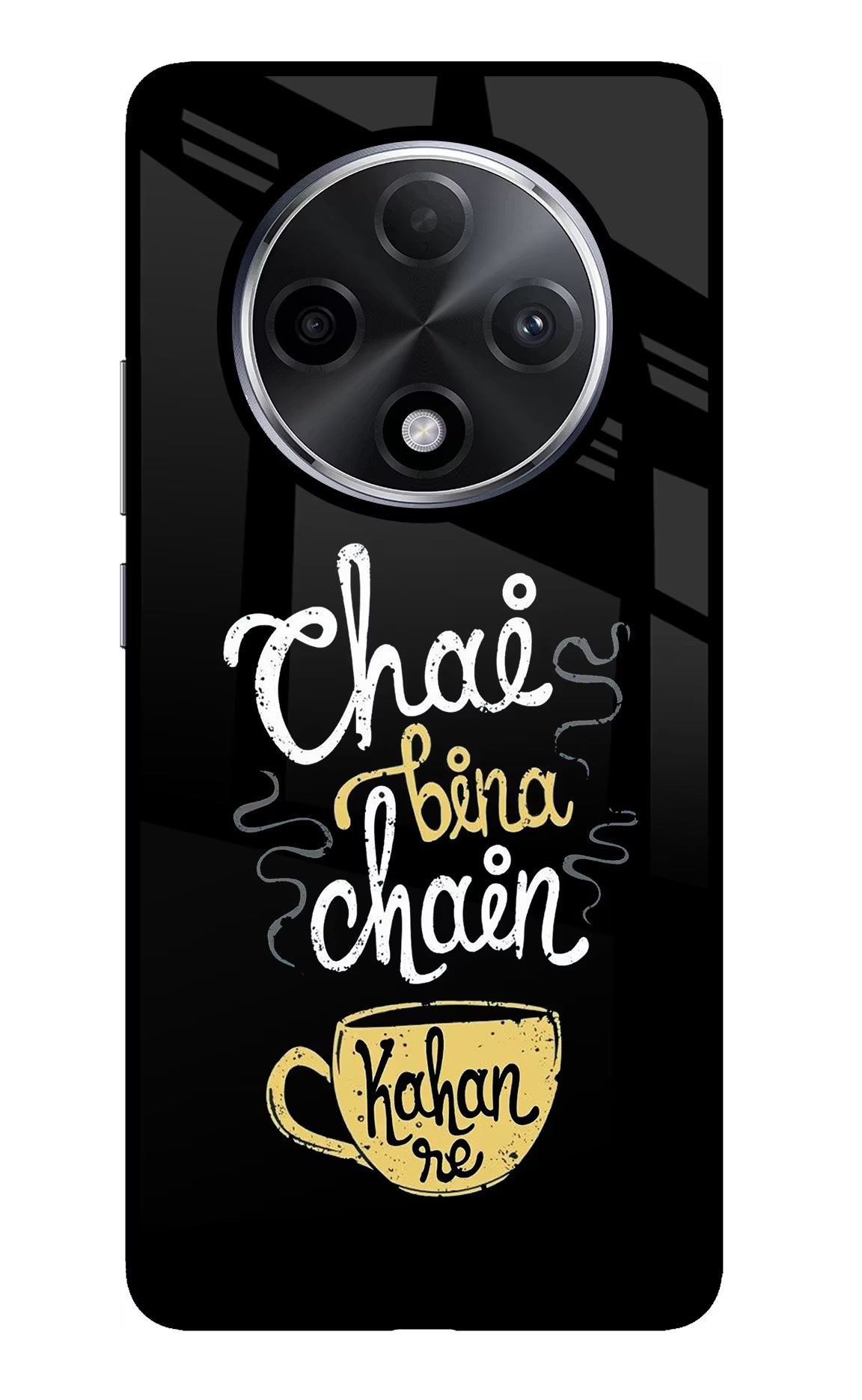 Chai Bina Chain Kaha Re Oppo F27 Pro Plus Glass Case Back Cover by Casekaro