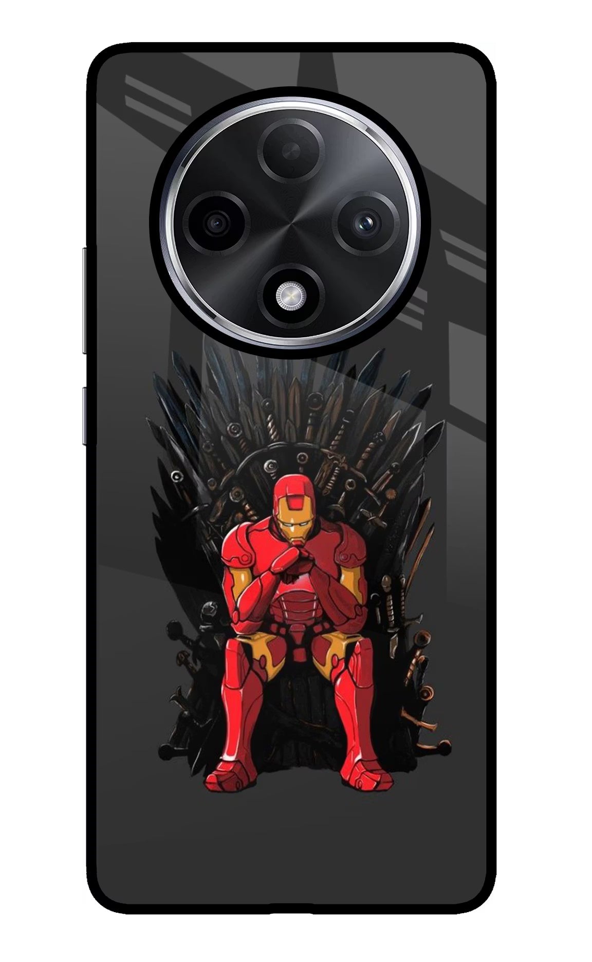 Ironman Throne Oppo F27 Pro Plus Glass Case Back Cover by Casekaro