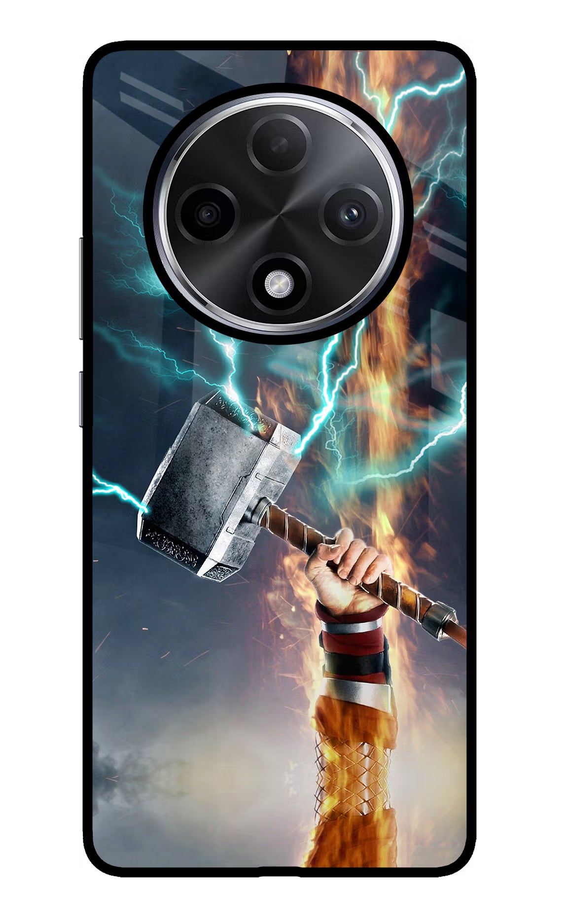 Thor Hammer Mjolnir Oppo F27 Pro Plus Glass Case Back Cover by Casekaro