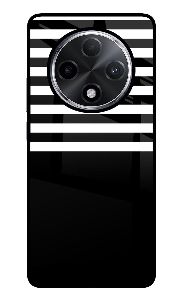 Black and White Print Oppo F27 Pro Plus Glass Case